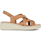 Derimod Kadın Taba Kalın Tabanlı Deri Comfort Sandalet 26SFD411718
