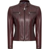 Derimod Marlyn Kadın Bordo Deri Ceket 24WGE513347 - S