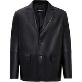 Derimod Rodrygo Erkek Siyah Blazer Deri Ceket 25WGD6565U4 - 2XL