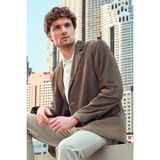 Derimod Rodrygo Erkek Vizon Blazer Süet Deri Ceket 25SGD656510 - XL