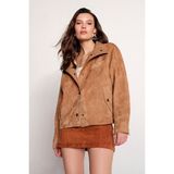 Derimod Sandiego Kadın Camel Oversize Süet Deri Ceket 26SGD565810 - Bej - Camel