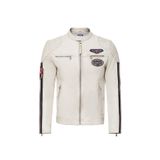 Derimod Storm 24SGM6525WF Beyaz Slim Fit Deri Erkek Mont