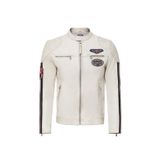 Derimod Storm Beyaz Slim Fit Deri Erkek Mont