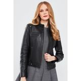Derimod Vicky Kadın Siyah Kısa Deri Ceket 24SGE51701M - L