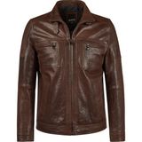 Derimod Wade Erkek Kahverengi Slim-Fit Deri Ceket 26SGF6462VE - 2XL