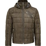 Derimod Wermer Erkek Haki Kapüşonlu Deri Mont 25WGD6592W4 - Bej - 2XL
