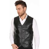 Derimont Deri Erkek Casual Deri Yelek - XL - Renkli