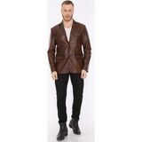 Derimont Deri Erkek Deri Ceket Blazer - 2XL - Renkli