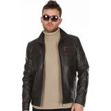 Derimont Deri Erkek Gömlek Cep Deri Mont - XL - Renkli