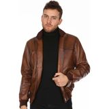 Derimont Deri Erkek Lastikli Deri Mont - 2XL - Renkli
