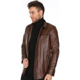 Derimont Deri Erkek Uzun Deri Mont - XL - Renkli