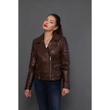 Derimont Deri Kadın Deri Mont Kahverengi - Mıchaels - 2XL