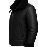 DERİMONTAYA Hakiki İçi Kürk Deri Mont Siyah - 001-Siyah - 3XL