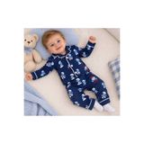 derin baby %100 Pamuk Uzun Kollu Düğmeli Mevsimlik Karakter Desenli Yumuşak Dokulu Unisex Alt Üst Bebek Pijama Takımı
