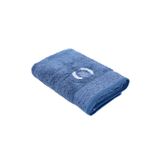 Derin Banyo Havlusu %100 Organik Pamuk Nakışlı Koyu Mavi 80x150 Cm