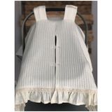 Derin Boutique Krem Örgü Pike Krem Poplin Fırfır Krem Dantelli Puset Örtüsü