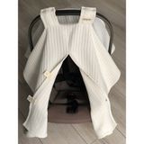 Derin Boutique Krem Örgü Pike Puset Örtüsü %100 Pamuklu Kullanım Kolaylığı ile