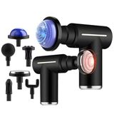 Derin Doku Masaj Tabancası, LCD Ekranlı Isıtmalı ve Soğutmalı Profesyonel Masaj Aleti, 6 Başlıklı Kas Rahatlatıcı Ağrı Giderici Dolaşım Arttırıcı, Taşınabilir Sporcu Masaj Cihazı Zayıflamaya Yardımcı