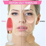 Derin Gozenek Temizligi İcin Ince Kaba Silikon Uclu Elektrikli Yuz Temizleme Fircasi