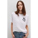 Derin Mavi Tasarım Mavi M1613484-620 Baskılı T-Shirt Kadın Tişört
