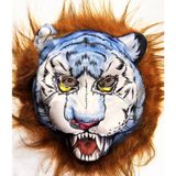 Derin Stok Kahverengi Saçlu Köpek Kurt Kaplan Maskesi Mega Peluş 34 No - 00