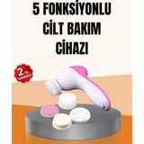 Derin Temizleme ve Masaj Için 5 Başlıklı Yüz Cilt Bakım Aleti