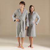 Derin Unisex Bornoz - Açık Gri