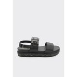 Derinet Comfort Bilek Bantlı Kadın Sandalet - Siyah