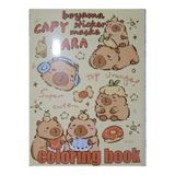 DerinHome Capy bara Boyama Kitabı Stickerlı Arka Kapak Kesilerek Maskeli Boyanacak Sayfa Sayısı 16