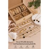 Derinİzz Takı Kavanozu Takı Kutusu Gold Çelik Kolye Bileklik Yüzük karışık yüksek kalite 10 ürün