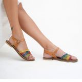 Deripabuc DP28-0830 Hakiki Deri Multi-2 Kadın Deri Sandalet