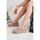 Deripabuc Hakiki Deri Silver Kadın Deri Sandalet DP08-1704