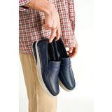 Deripabuc MRD7-0710 Hakiki Deri Lacivert Erkek Casual Ayakkabı
