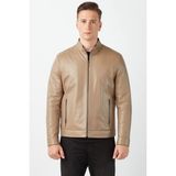 Deriza Vizon Hakiki Deri Erkek Klasik Mont - 2XL
