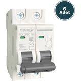 Derko 6 Adet 2 Kutup Dc 10KA 32 Amper C Tipi Otomatik Sigorta (500V Dc)