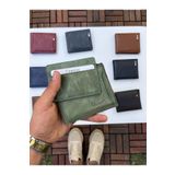 DERKON Noyi Vintage Deri Içten Çıkmalı Yeşil Cüzdan