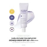 DERMA FACTORY Yağlı Ciltler İçin Ton Eşitleyici Kore Güneş Kremi Derma Factory No Sebum Calming Sun Cream SPF 50+