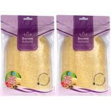 Derma Naturel Loofah Kabak Banyo Eldiveni, 15x24 cm, 2'li Set, PAKETDERMA031