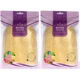 Derma Naturel Loofah Kabak Banyo Eldiveni, 15x24 cm, 2'li Set