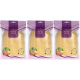 Derma Naturel Loofah Kabak Banyo Eldiveni, 15x24 cm, Doğal Lif ve Havlu, 3'lü Set, PAKETDERMA032