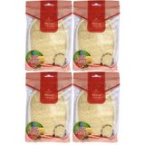 Derma Naturel Loofah Kabak Banyo ve Yüz Lifi, 15x24 cm, 4'lü Set