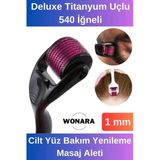 Derma Roller Titanyum Uçlu 540 İğneli Cilt Yüz Bakım Yenileme Masaj Aleti 1 Mm