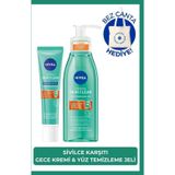 Derma Skin Clear Karşıtı Yüz Temizleme Jeli 150ml Ve Gece Arındırıcı Krem 40ml, Çanta