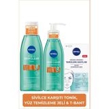 Derma Skin Clear Sivilce Karşıtı Yüz Temizleme Jeli 150ml, Tonik 200ml, T-Bölgesi Burun Bandı