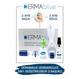 Dermablue 3in1 Dermaroller Değiştirilebilir 3 Başlıklı Titanyum Iğneli Derma Roller Seti