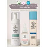 Dermacia Labs Yağlı ve Karma Ciltler Için Gözenek Karşıtı 3’lü Set | Aha Bha Köpük, %5 Niacinamide, Nemlendirici Krem