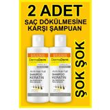 DermaDerm 2 ADET Saç Dökülmesine Karşı Biotin ve Keratin Şampuanı 250ml
