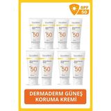 Dermaderm 8 Adet Spf 50+ Güneş Koruma Vitaminli Yüz ve Vücut Güneş Kremi 8 x 100ML