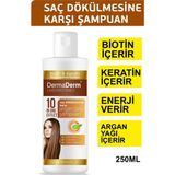 Dermaderm Argan Yağı Keratin Biotin Içerikli Hızlı Onarıcı Saç Bakım Şampuanı 250 Ml.