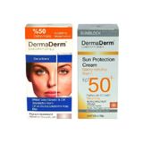 DermaDerm Güneş Koruma Kremi 100 g ve Çil Ve Güneş Lekelerine Karşı Etkili Krem 100 g